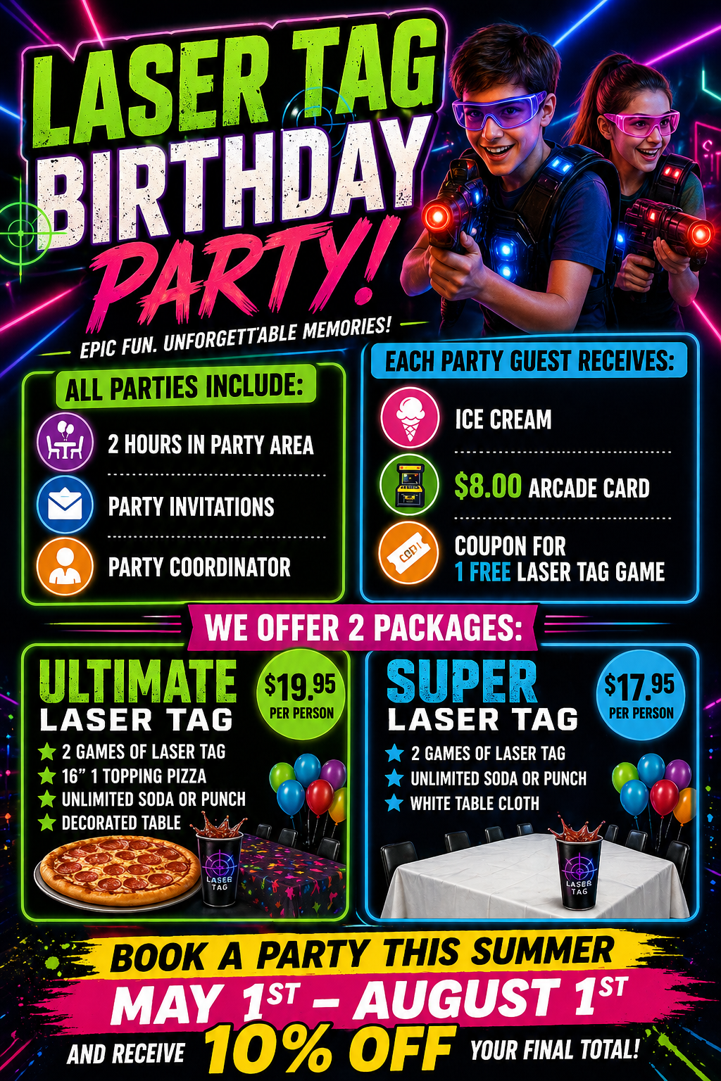 Laser Tag B-day Slide background